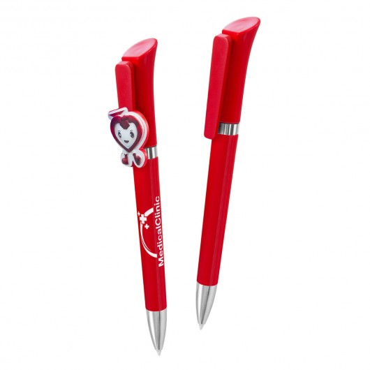Red Logo Clip Pens